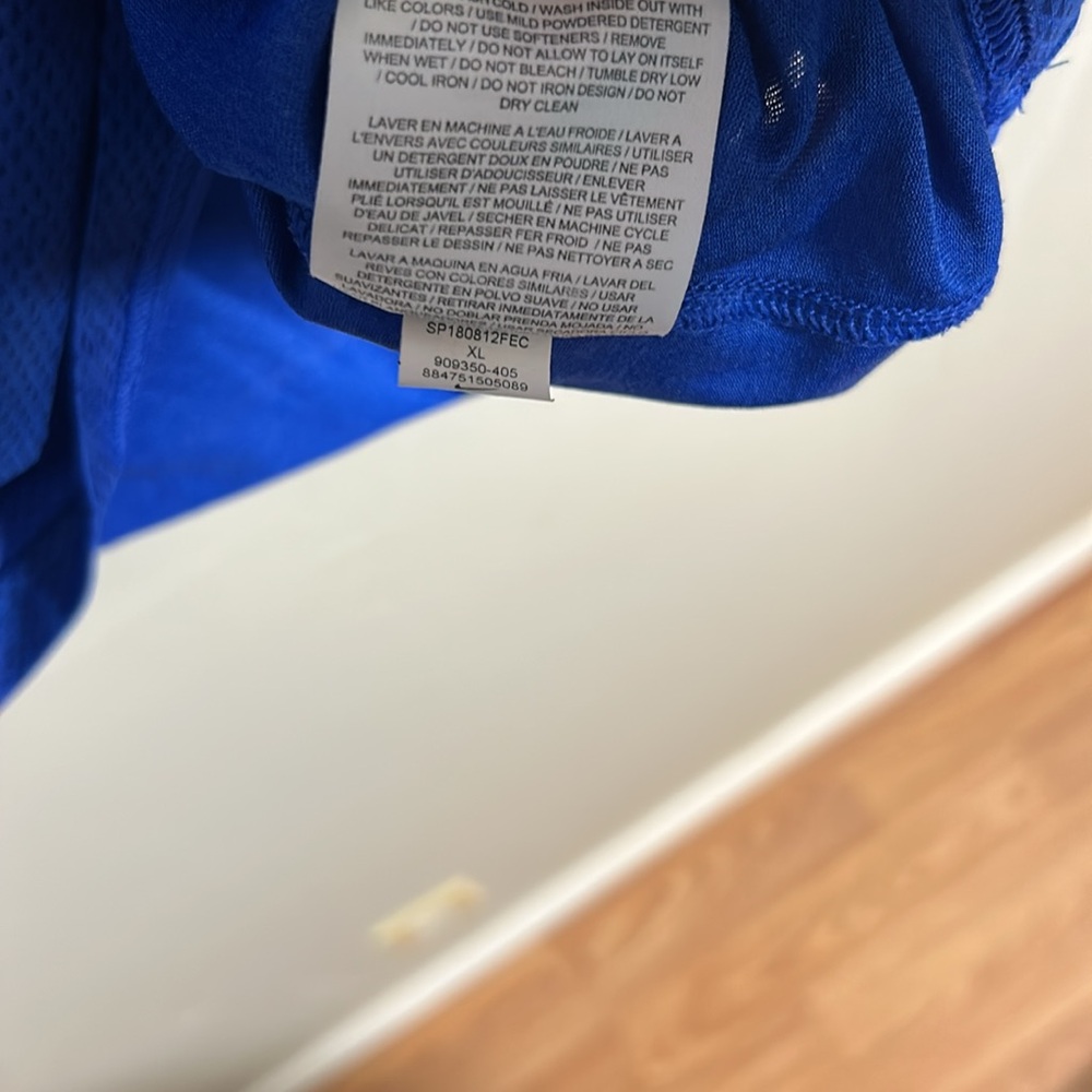 Nike Superset Dri-Fit Blue waffle knit Polyester Y2K Performance T-Shirt Size XL - Picture 11 of 11